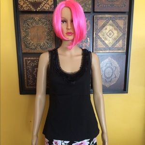 💖EUC💖Black Express SleevelessShirt SideZip💖XS💖